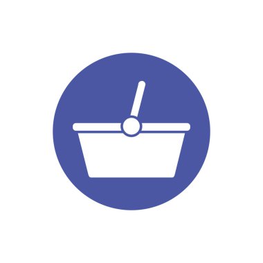shopping basket block style icon