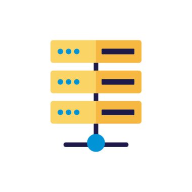 server data center flat style icon