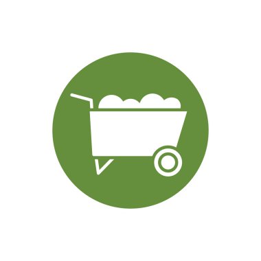 wheel barrow tool block style icon