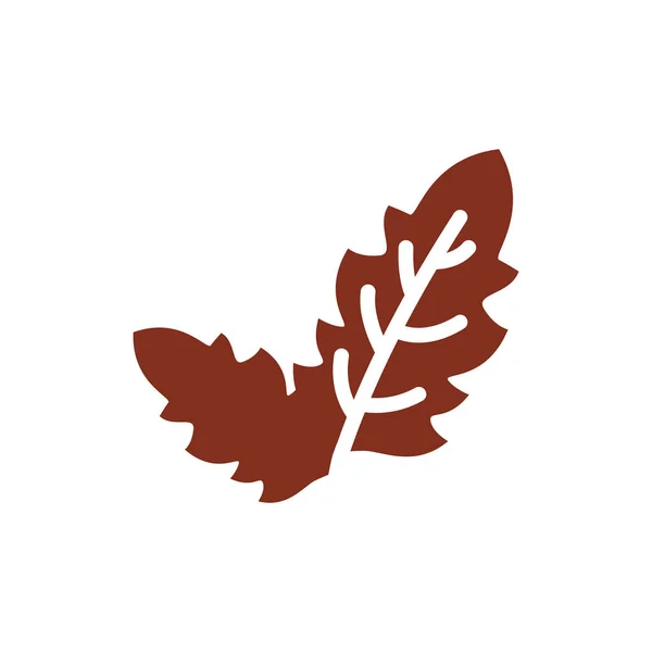 Leaf plant nature silhouette style icon — Stok Vektör