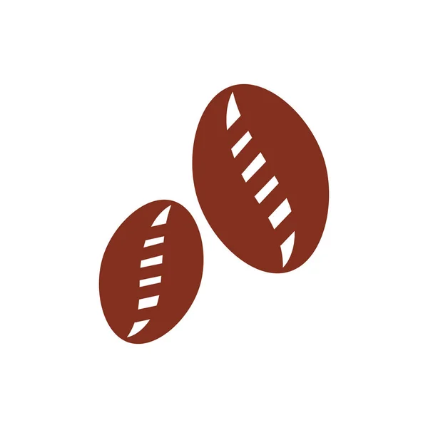 Coffee grain seed silhouette style icon — Stock Vector