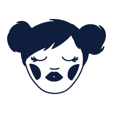 Genç kadın baş Avatar karakteri