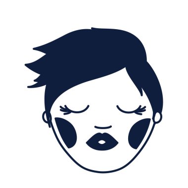 Genç kadın baş Avatar karakteri