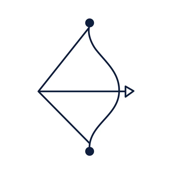 Arc avec flèche icône isolée — Image vectorielle
