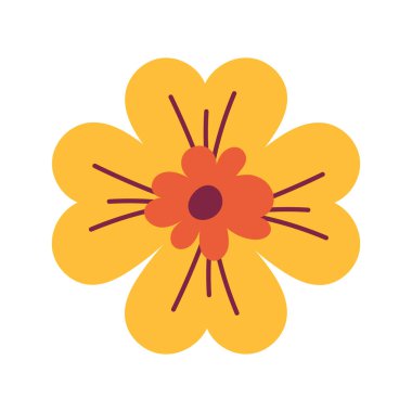 güzel çiçek dekorasyon izole simgesi