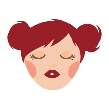 Genç kadın baş Avatar karakteri