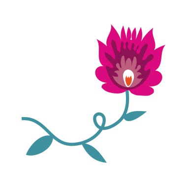 yaprak dekorasyon ile güzel çiçek