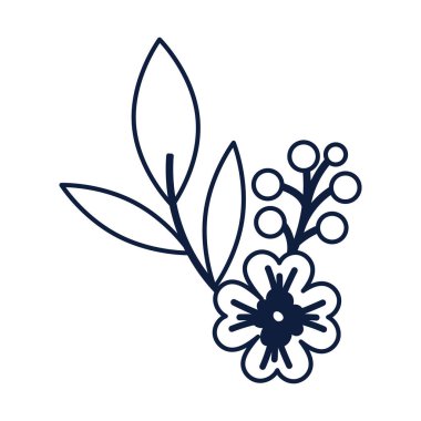 yaprak dekorasyon ile güzel çiçek