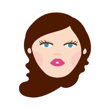 Genç kadın baş Avatar karakteri