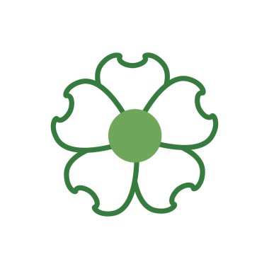 Şirin çiçek baharı yarı renk simgesi