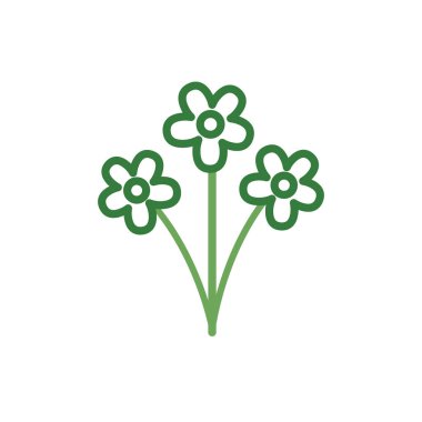 Şirin çiçekler bahar yarı renk simgesi