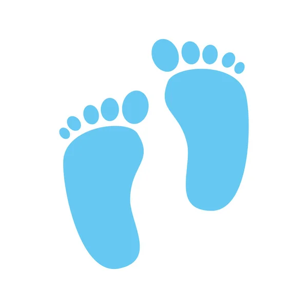 Cute footprints baby isolated icon — Stock Vector