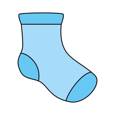 sevimli çorap bebek izole simgesi