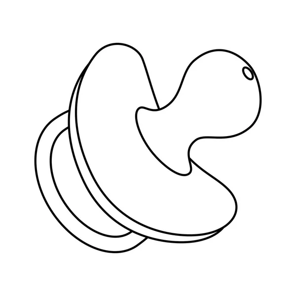 Cute pacifier baby line style icon — Stockový vektor
