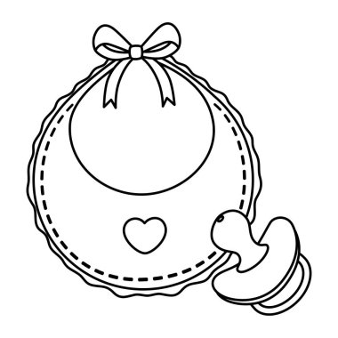 emzik izole edilmiş şirin bebek önlüğü