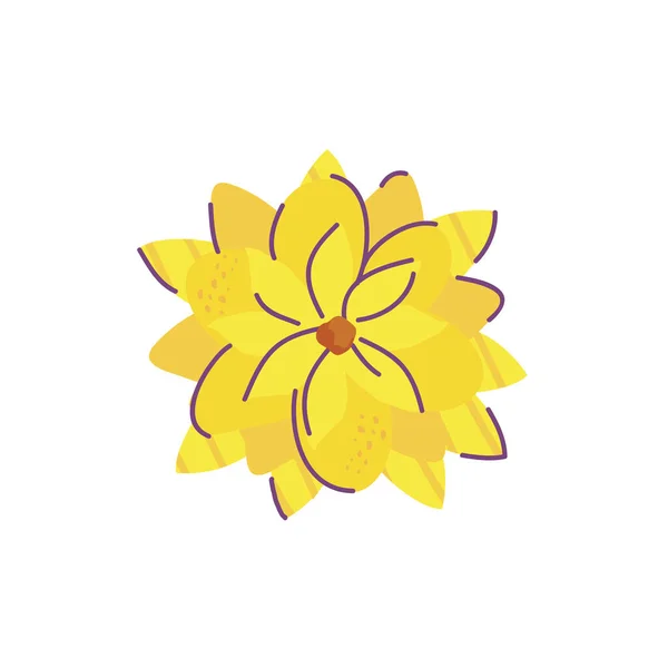Lindo dalia flor naturaleza aislado icono — Archivo Imágenes Vectoriales