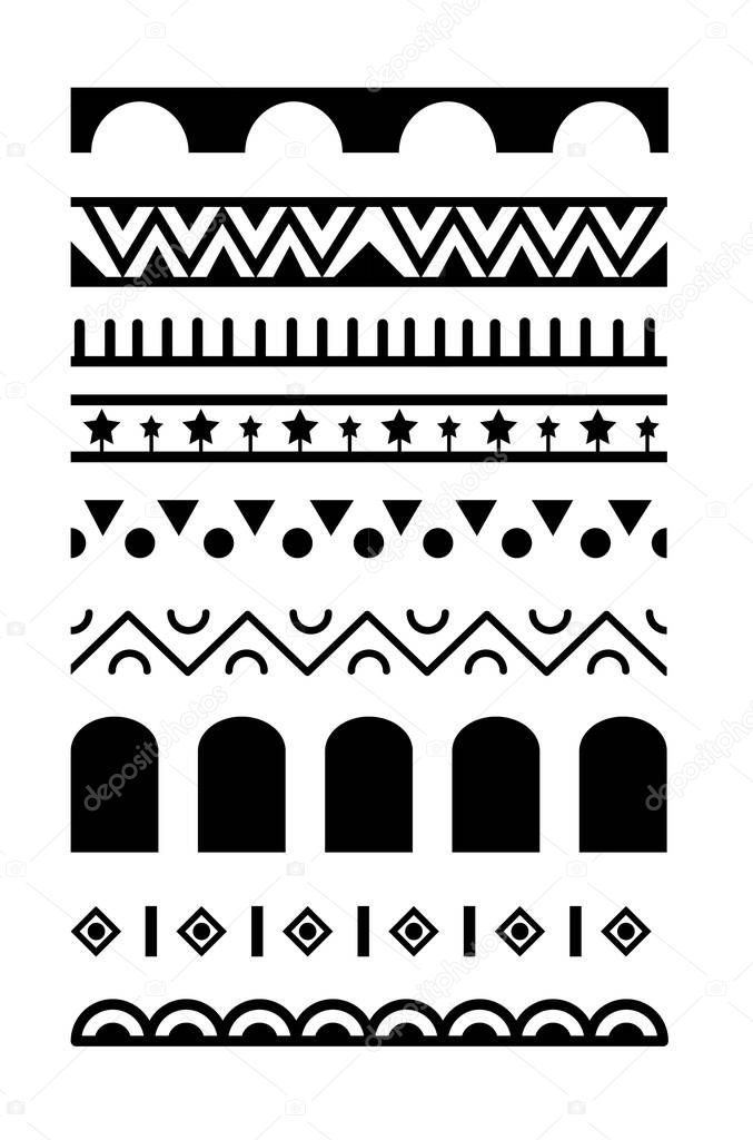 set of gothic shapes and silhouettes