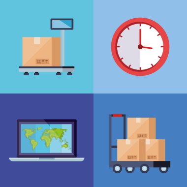 Teslimat lojistik servisinin posterini ayarla