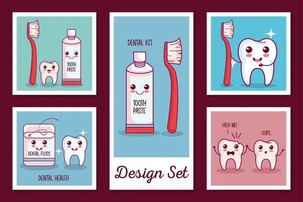 designs set of dental health icons