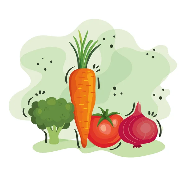 Friss és egészséges zöldségek — Stock Vector