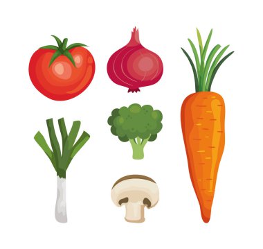 Taze ve sağlıklı sebzeler.