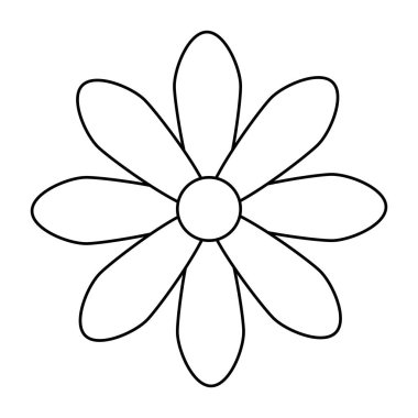 Şirin çiçek doğa izole edilmiş ikon