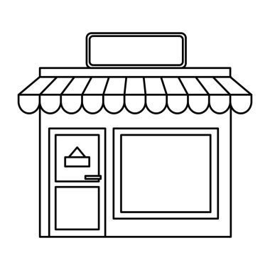 Isolated store or shop vector design