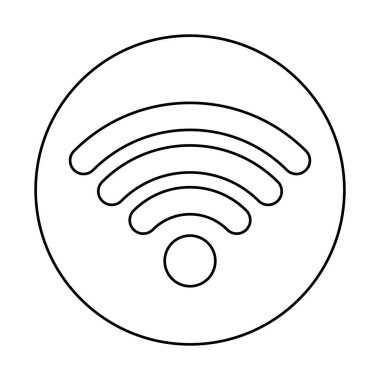 İzole edilmiş Wi-Fi ikon vektör tasarımı