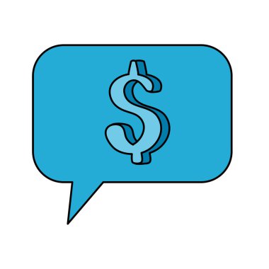 Isolated dollar bubble vector design