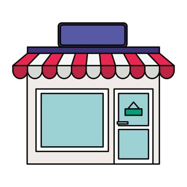 Isolated store or shop vector design