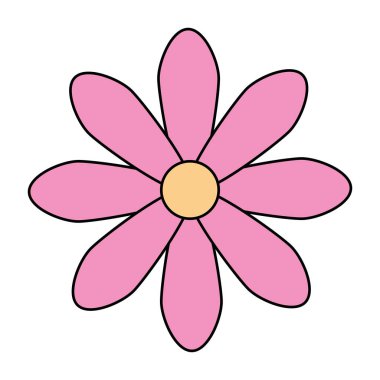 Şirin çiçek doğa izole edilmiş ikon