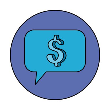 Isolated dollar bubble vector design