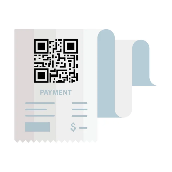 Qr code receipt paper vector design ストックベクター