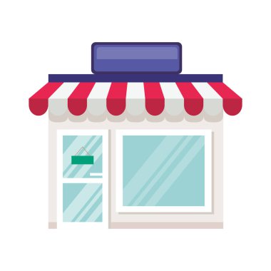 Isolated store or shop vector design