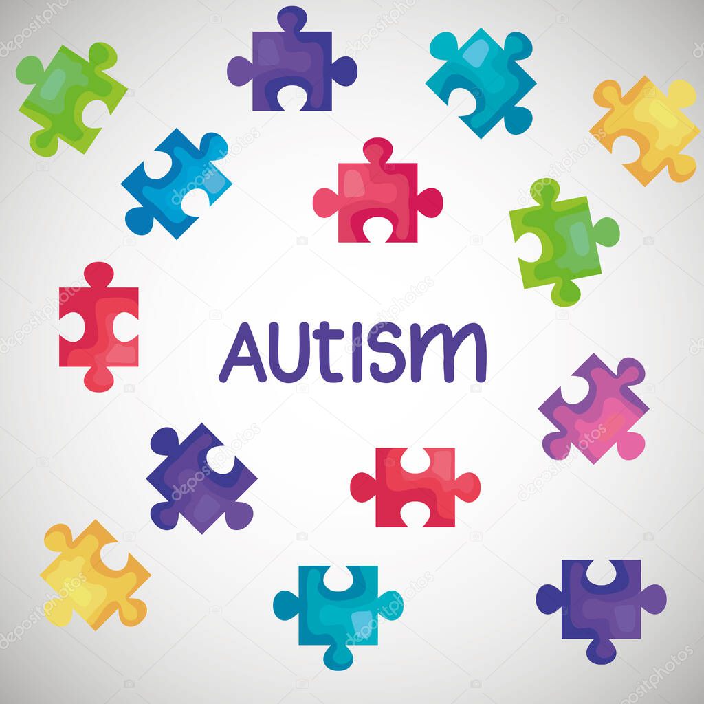 world autism day with puzzle pieces