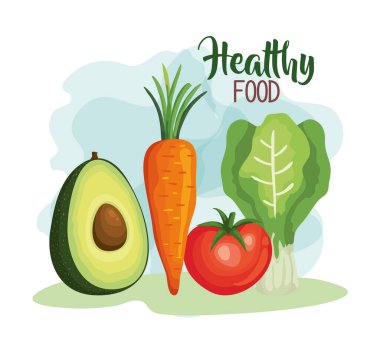 Domates ve sebzeli vejetaryen yemek posteri