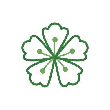 Şirin çiçek baharı yarı renk simgesi