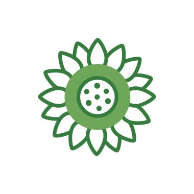 Şirin çiçek baharı yarı renk simgesi