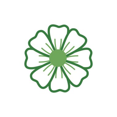 Şirin çiçek baharı yarı renk simgesi