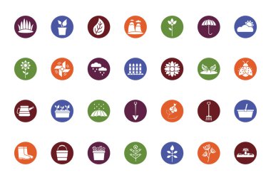 bundle of spring set block icons