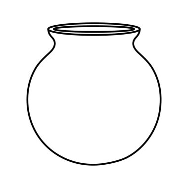 cauldron pot traditional isolated icon