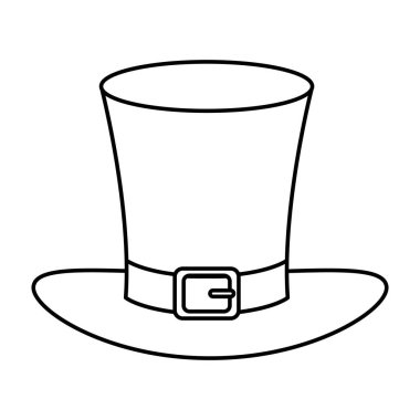 top hat leprechaun isolated icon