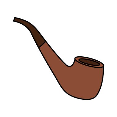 smoking pipe traditional isolated icon