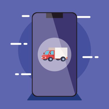 akıllı telefon vektör tasarımı içinde kamyon
