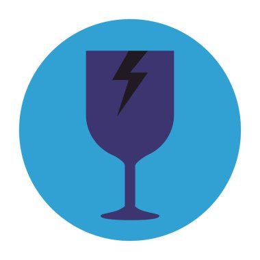 İzole dağıtım kırık bardak vektör tasarımı