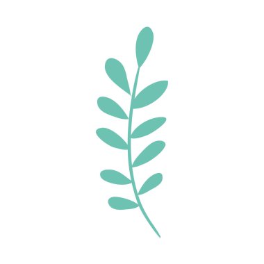 Yapraklı dal doğa ekolojisi izole ikonu