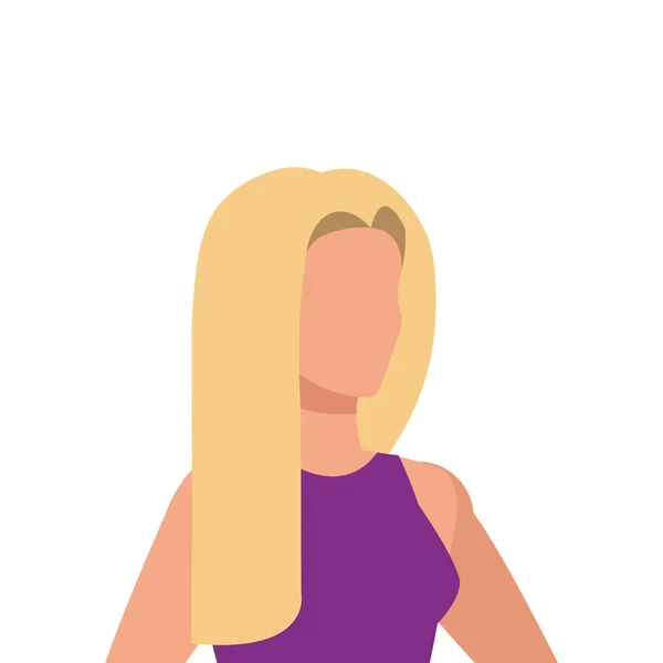 Mulher de negócios com cabelo loiro avatar personagem — Vetor de Stock