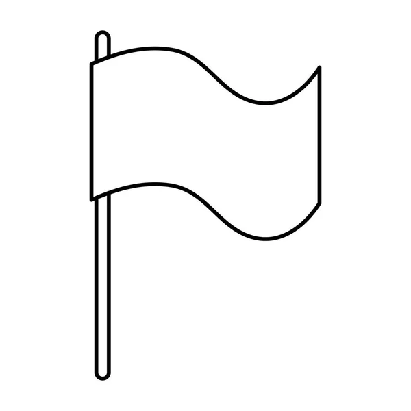 Flagge Emblem Linie Stil-Symbol — Stockvektor