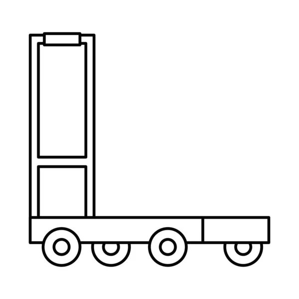 Design de vetor de carrinho de entrega isolado — Vetor de Stock