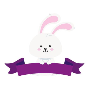 Kurdele izole edilmiş şirin tavşan hayvan.